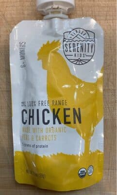 Chicken made with organic peas & carrots — Photo: Open Food Facts contributors, CC BY-SA