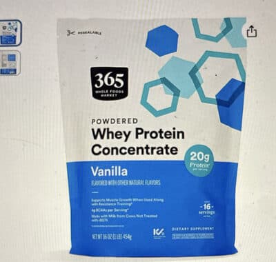 Whey Protein Concentrate Vanilla — Photo: Open Food Facts contributors, CC BY-SA