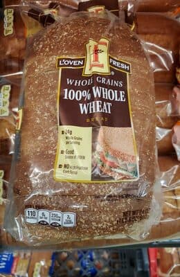 100%whole Wheat Breaf — Photo: Open Food Facts contributors, CC BY-SA