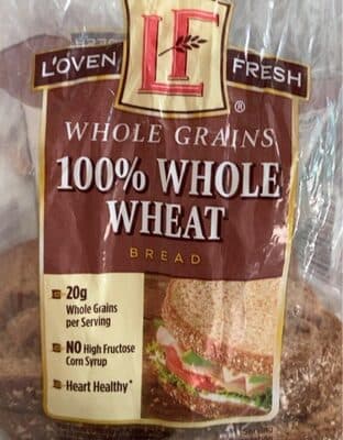 Loven fresh 100% Whole Wheat Bread — Photo: Open Food Facts contributors, CC BY-SA