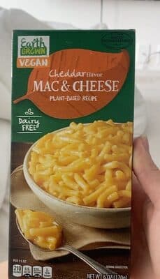 Cheddar flavor mac & cheese plant based recipe — Photo: Open Food Facts contributors, CC BY-SA